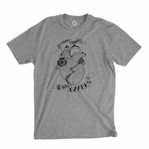 Eco-friendly, hand-printed custom super soft t-shirt that’s super soft to the touch and features a my heart belongs in the Ozarks graphic design
